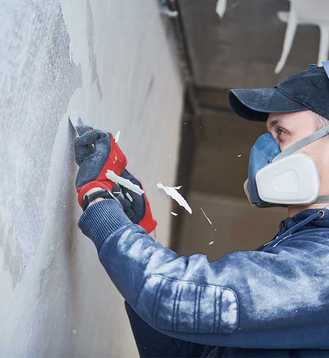 JSP removing damaged paint layer