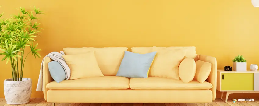 JSP-yellow living room with sofa